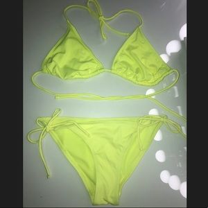 Neon Yellow Bathing suit ✨